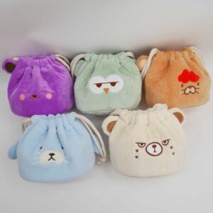 Drawstring Plush Storage Bag