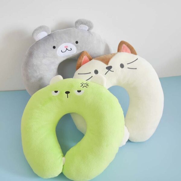 Cartoon Animal Plush U-shaped Pillow - Image 2