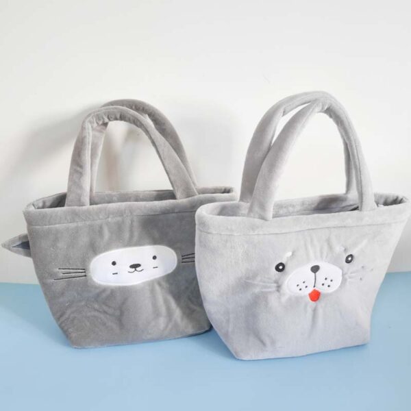 Adorable Cartoon Grey Handbag - Image 2