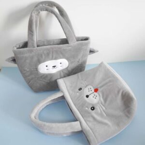 Adorable Cartoon Grey Handbag