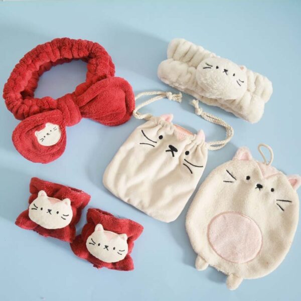 Cat Embroidery Cartoon Storage Set