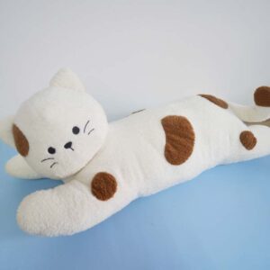 Long White Cat Pillow