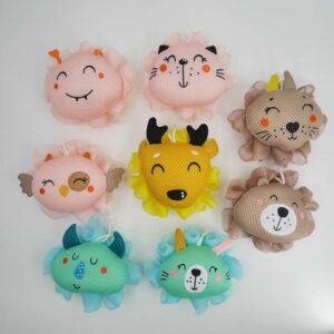 Embroidered Sandwich Fabric Bath Sponge