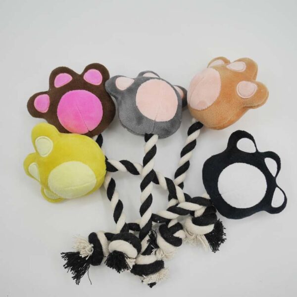 Paw-Shaped Rope Dog Toy - Image 2