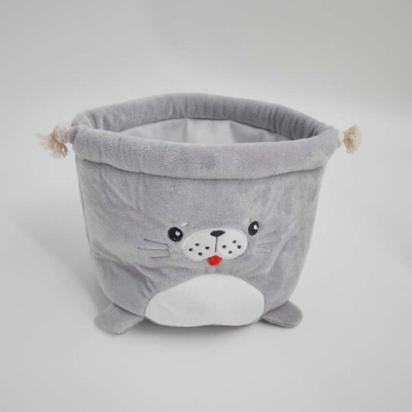Animal Drawstring Plush Storage Bag - Image 6