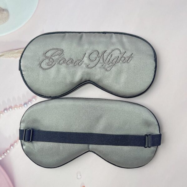 Embroidered Satin Sleep Mask - Image 2