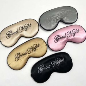 Embroidered Satin Sleep Mask
