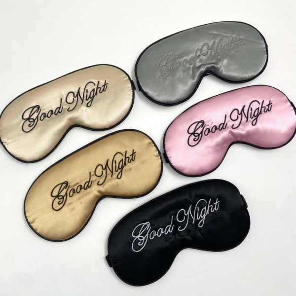 Embroidered Satin Sleep Mask